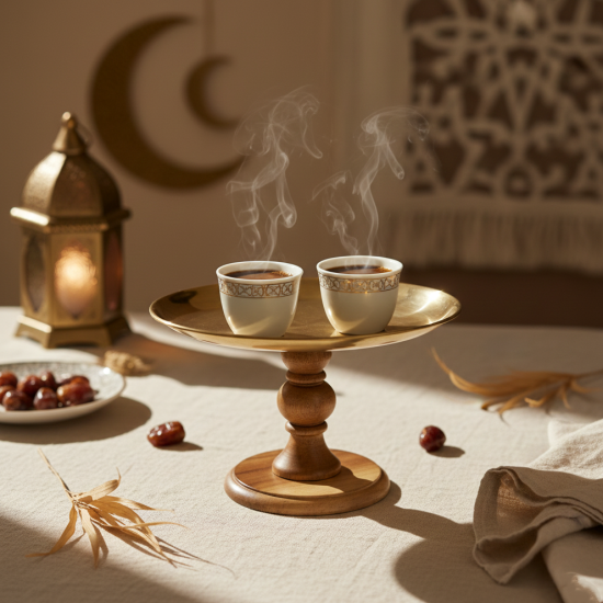 Metal & Wooden Serving Platter